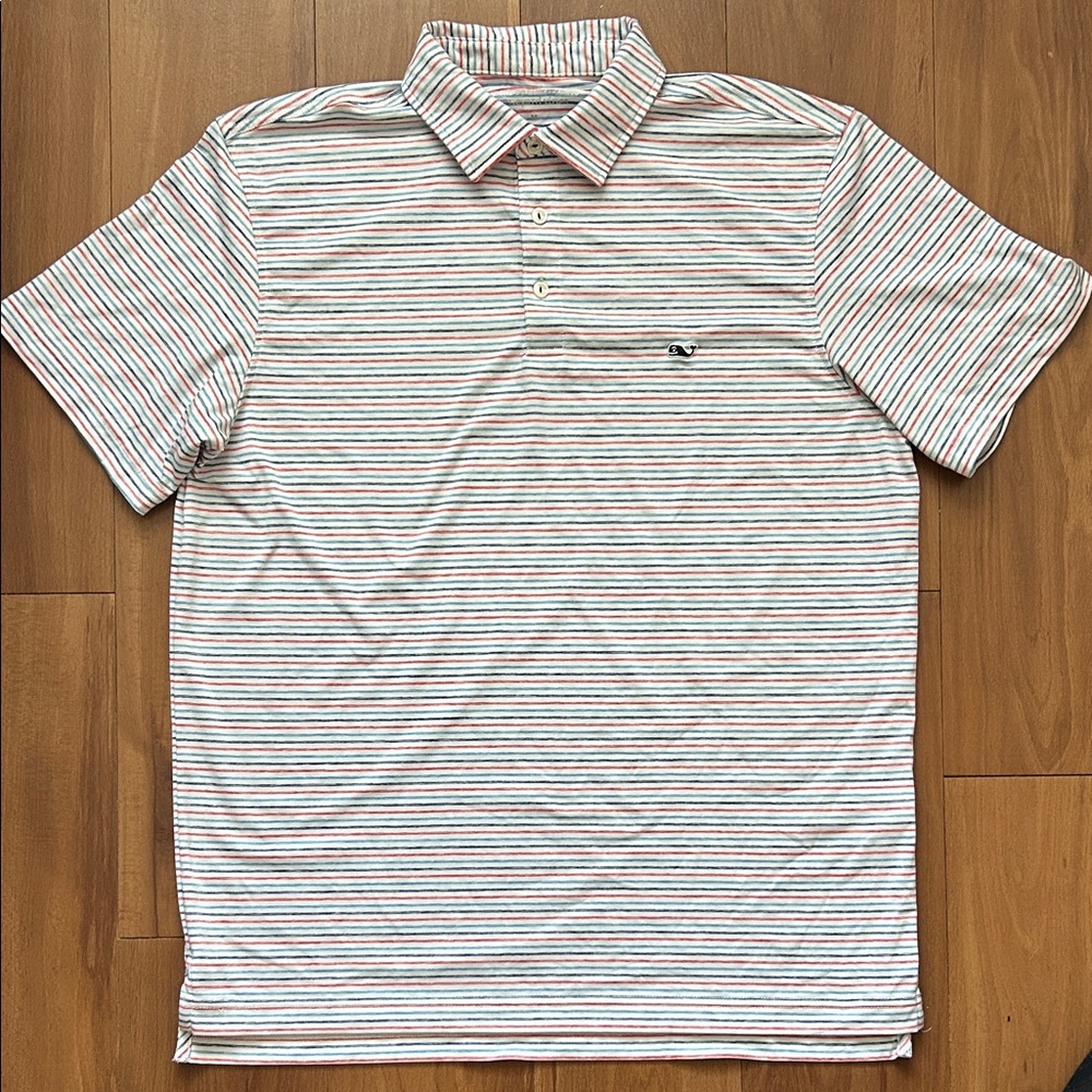 Vineyard Vines On-The-Go Sankaty Polo Multicolor Striped Shirt
